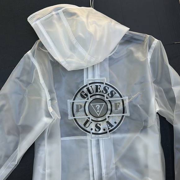 New GUESS x Places + Faces clear PVC raincoat - Picture 5 of 5